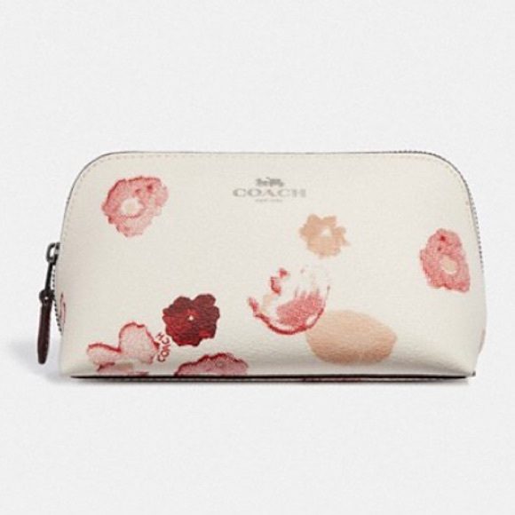 Cosmetic Case 17 With Halftone Floral Print - Picture 1 of 8